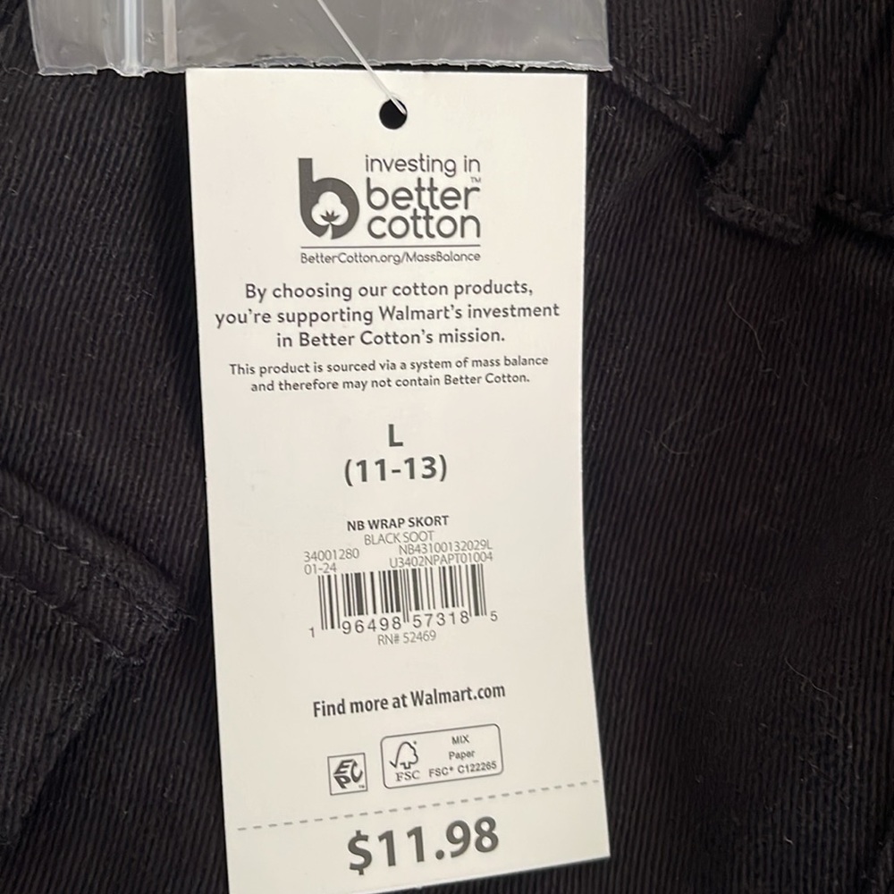 Brand new wrap skort in black size large - Picture 8 of 8